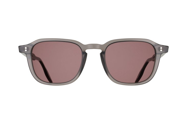 Frosted Grey with Burgundy