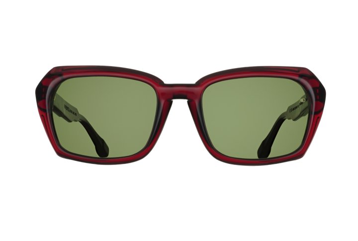 Burgundy Red with Green Tint 