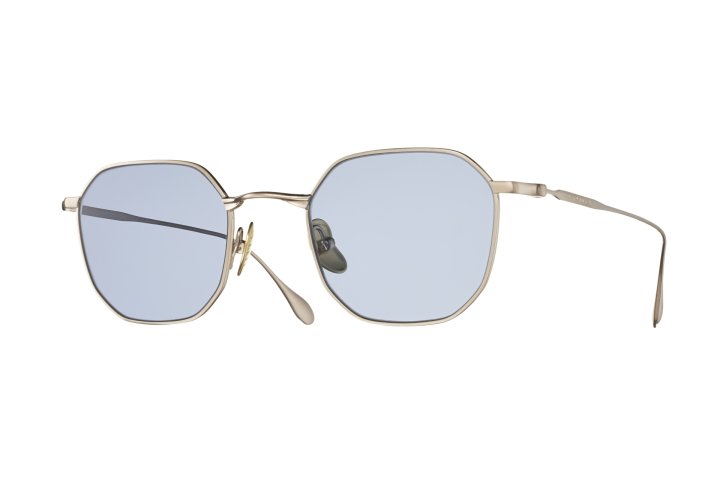 Brushed White Gold with Light Navy