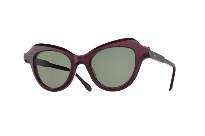 Burgundy Red with Green Tint