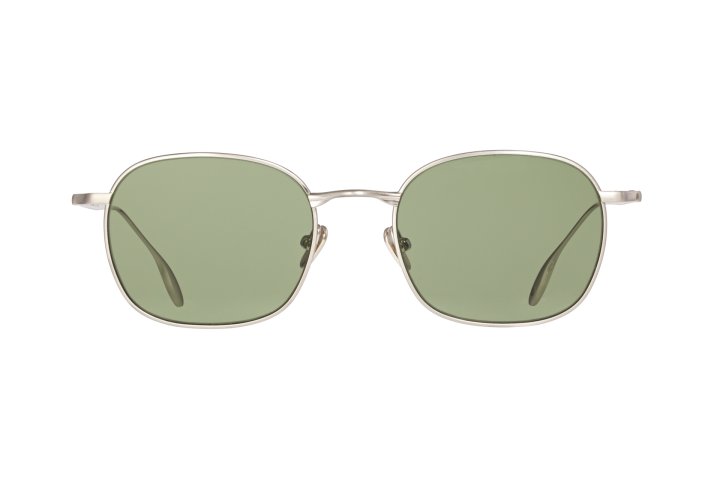 Brushed White Gold with Green