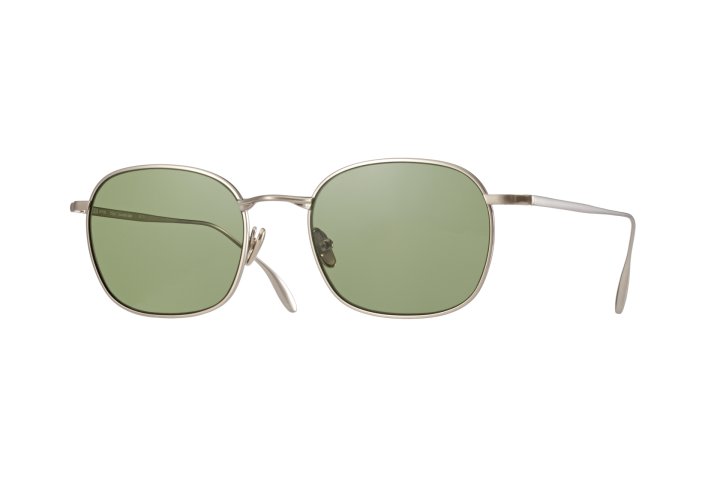 Brushed White Gold with Green